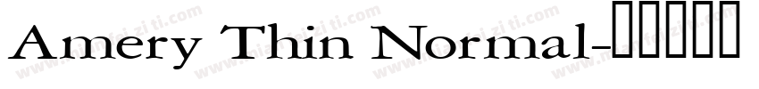 Amery Thin Normal字体转换